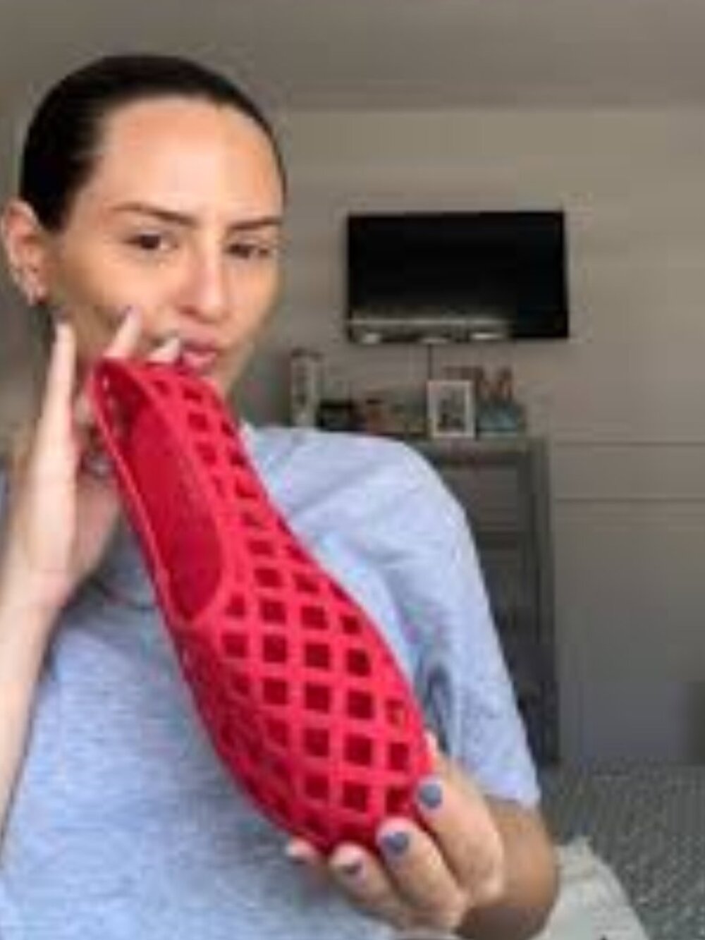 Jeffrey Campbell - 90s Jellz Perforated Flats Caged | Size 37 (Size 6): Pink Red - Picture 11 of 11